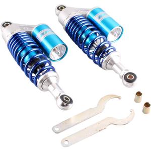 GZYF 11" 280mm Pair Rear Adjustable Air Shock Absorbers Universal for HONDA for Suzuki for Kawasaki for Yamaha Scooter ATV Go Kart Quad Dirt Sport Bikes, Bule (Blue)