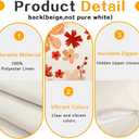 RABUSOFA Fall Throw Pillow Covers 18x18 Inch Set of 2,Autumn Floral Decor Thanksgiving Harvest Farmhouse Cushion Case Decoration for Home Sofa Couch (Orange, 18" x 18")