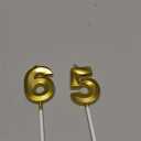 Gold 65th & 56th Birthday Candles,Gold Number 65 56 Cake Topper for Birthday Decorations Party Decoration