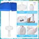 7ft Floating Umbrella for Inside of Sun UV Protection Outdoor Umbrella with Base, Portable Floating Table and Drink Cup Holders No-Tools Setup Summer Supplies for Beach Lake