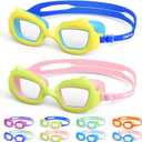 2 x Toddler Swim Goggles 2 Pack, Swimming Goggles for Toddler Boys Girls 3-7, Anti-Fog Anti-UV Leakproof Pool Goggles