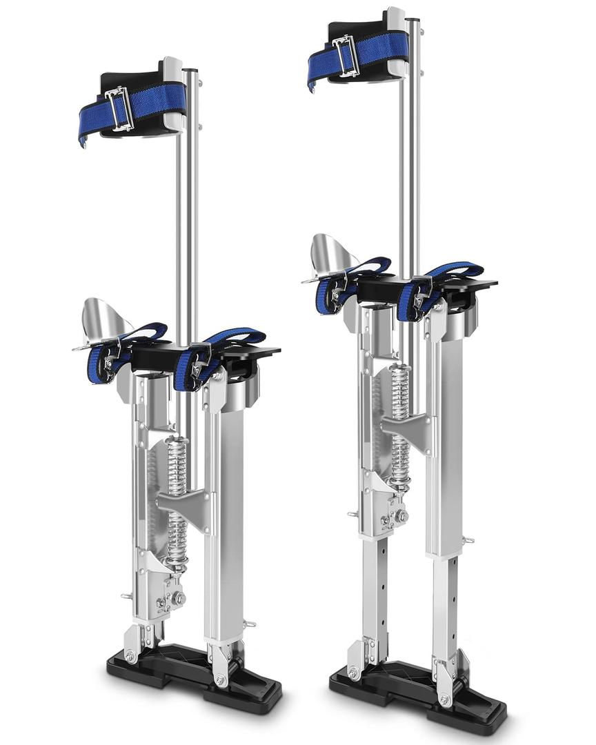 GCCSJ 15''-23'' Drywall Stilts for Adults Adjustable Heights Aluminum Stilt for Sheetrock Drop Ceiling Painting Painter Taping or High Shrub Trimming