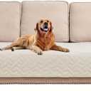 fuguitex Waterproof Dog Bed Cover Couch Cover for Pet Anti-Slip Cat Mat Pet Pad Blanket for Sofa Chair Recliner Bed Furniture Protrctor (45x90 Inch (Pack of 1), Cream)
