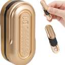Mini Magnetic Fidget Slider 3 Layer, Fidget Toys Adults for Stress Relief ADHD Anxiety with Click Sound, Portable Pocket Fidget Gadget, Gifts for Husband Dad (Champagne Gold)
