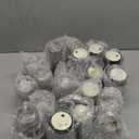 18 Pack Flameless Battery Operated LED Candles with Remote and Timer, Flickering Candles with Embedded Star String for Romantic Ambiance and Home Decoration, Stable Acrylic Shell (Grey)