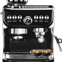 MIROX Espresso Machine 15 Bar, Coffee Maker With Milk Frother Steam Wand, Built-In Bean Grinder, Combo Cappuccino Machine with 70oz Removable Water Tank (ABS high-strength plastic shell)