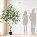 Faux Artificial Olive Tree 7ft,for Home & Office Decor, Potted with Moss, Freestanding Design