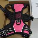 PHOEPET No Pull Dog Harnesses for Small Dogs Reflective Adjustable Front Clip Vest with Handle 2 Metal Rings 3 Buckles [Easy to Put on & Take Off](S, Pink)