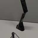 IHAO 6in1 Multifunctional Foldable LED Table Lamp with Wireless Charger Digital Alarm Clock Eye-Care Lighting 3 Color Modes 15W Qi Charger for Phone/Headphones, iWatch Charger Compatible-N61Black