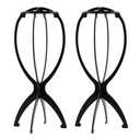 Wig Stand, Wig Head, Portable Wig Holder Wig Head Stand for All Wigs Travel Hair Stylist Gifts for Women 2PC