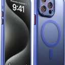 Magnetic Case for iPhone 13 Pro Case with Integrated Camera Lens Protection [10Ft Military-Grade Protection] Fits MagSafe Shockproof Slim Cover 6.1 inchMatte Blue