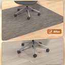 Blvornl Office Chair Mat for Hardwood Floor, 35.4"*47.2" Desk Computer Chair Mat for Hard Wood, Large Anti-Slip Hard Floor Protector Rolling Chair Mat, PVC Mat Desk Rug for Office and Dark Brown