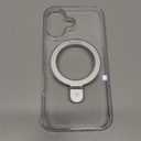 TORRAS Magnetic for iPhone 16 Case with Stand, Builtin Stand Compatible with MagSafe, 3X MilitaryGrade Protection, Translucent Slim Phone Case for iPhone 16 6.1'', Crystal Clear