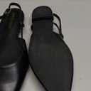 DREAM PAIRS Slingback Flats for Women, Pointed-Toe Elegant Women's Ballet Flats with Buckle Strap, Classic Low Heel Dress Shoes for Casual Work Office Party,Size 8,All Black-Pu,DWUMFA2504, 7.5