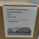 REST Evercool Cooling Comforter, King/Cali King, Blanket for Hot Sleepers, All Season Bedding for Night Sweats, Breathable Lightweight Duvet, 106x90 Inches, Cool Gray