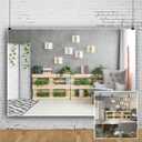 YongFoto 5x3ft Interior Room Backdrop for Photography Wooden Bookshelf Green Plants Screen Armchair Grey Lounge Background Modern Home Banner Decor Live Video Portrait Photo Studio Props