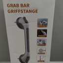 LEVERLOC Shower Grab Bars 2 Pack, Suction Grab Bar Easy to Install Shower Handle for Bathroom Removable Handrails for Seniors Elderly Heavy Duty Safety Grip Waterproof Drill Free, Silver (16.8 2 Set)