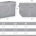 Vercord Purse Organizer Insert Bag Tote Handbags Pocketbook Inserts Organizers Zipper 11 Pockets Light Grey Medium