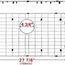LQS Stainless Steel Sink Protectors, Kitchen Sinks Grid with Center Drain Hole for Single Bowl, Sink Protector, Kitchen Sinks Grate, Sink Bottom Grid (27 7/8" x 15 15/16"), 27.88 x 15.93 inches