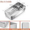 LIANYU 2 Pack Bread Loaf Pans for Baking Bread, 9x5Inch Stainless Steel Meatloaf Baking Pan, Loaf Tin for Homemade Banana Brownies and Pound Cakes, Dishwasher Safe