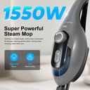 11-in-1 Steam Mop, 1550W Powerful Handheld Steam Cleaner, 260F Multi-Functional Floor Steamer with 21.3FT Cord for Floors, Hardwood, Tiles, Grout, Windows, Kitchen, Bath, Adjustable (Grey)