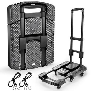 Amazon.com: Voipvvii Folding Hand Truck 500lbs, Portable Heavy Duty Dolly Cart, 6 Wheels Collapsible Luggage Cart with 2 Elastic Ropes - Compact Trolley Cart for Easy Moving - Ideal Hand Cart for Travel and More : Industrial & Scientific