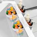 2 Pack Bath Tub Toy Storage Organizer,Baby Bath Tub Toys Storage,Saddle Shape 2 Compartments Mesh Shower Toy Holder (White)