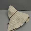 Sun Beach Hats for Women Summer Floppy Wide Brim Sunhat Packable Foldable Lace Travel Vacation (Medium, Beige)