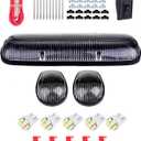 Cciyu Clear Cover Cab Roof Top Marker Running Top Clearance Lights Assembly + Wire Pack T10-8-3020-SMD White For Chevy Silverado 1500 2002 2004-2005 For Chevy Silverado 1500 2002