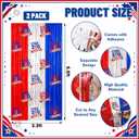4 Pack 250 Years of Freedom Foil Fringe Curtains 3.3x6.6ft Patriotic 4th of July Decorations Red White Blue Streamer Backdrop for 250th America Anniversary Independence Day Memorial Day Party Decor
