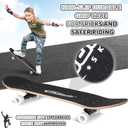 Nattork Skateboards 31 Inch Complete Skateboard Wood 9 Layer Canadian Maple Trick Skate Boards for Boys Girls Youth Teens Beginner