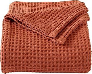 PHF Bed Blanket | Soft, Breathable, and Lightweight Blanket for All-Season | Perfect for Layering | Brielle Collection (Full/Queen, Burnt Orange) PHF Bed Blanket | Soft, Breathable, and Lightweight Blanket for All-Season | Perfect for Layering | Brielle Collection (Full/Queen, Burnt Orange)