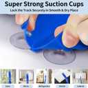 3 x 16 Ft Flexible Car Race Track, Flex Ramp with 12 Suction Cups, Compatible with Hot Wheels and Diecast 1/64th Cars, Double Tracks Long Rolls Up Portable Racetrack (Blue)