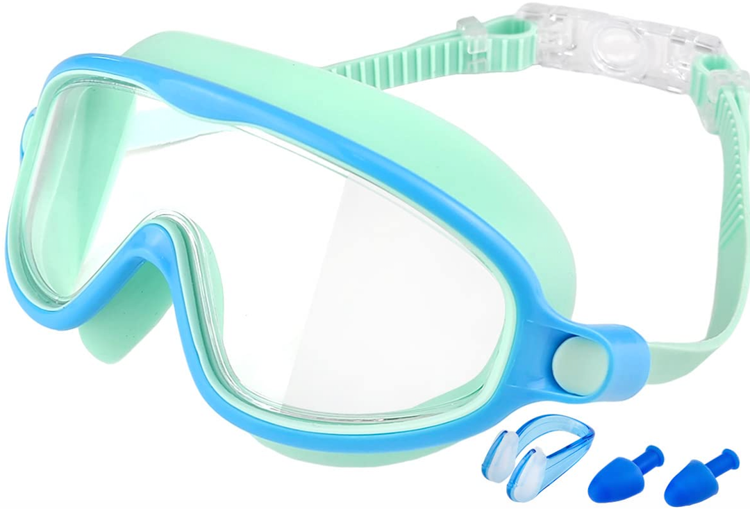 Rantizon Kids Swimming Goggles 1 Pack, Anti Fog&UV Kids Goggles for Boys Girls, No Leak Wide View Swim Goggles for Child 3-14