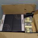 6 Pack Brushed Gold Door Knobs Interior, Pismo Doorknob with Square Rosette for Hall (Satin Brass)