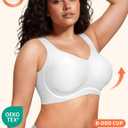 PoseFree Jelly Bras for Women No Underwire Supportive Wireless Comfort Full Coverage Push Up Plus Size for Older Women (XL)