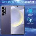 [2+2 Pack] Privacy Screen Protector Compatible with Galaxy S24 5G, 2 Tempered Glass Film with 2 Camera Lens Protectors, High Clarity, Anti-Spy Protection