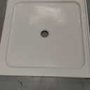 BreezeHug 36" x 36" Shower Base with Double Threshold and Center Drain Acrylic ABS Non Slip Shower Pan Base in White for Bathroom, 3.35 Inch Drain Outlet