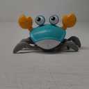 Crawling Crab Baby Toys Upgrade Version - 3 Speed & Music Control, Infant Tummy Time Interactive Walking Toddler Toy for 3 4 5 6 7 8 9 10 11 12 Year Old Boys or Girls (Blue)