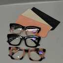 CCVOO Oprah Style Reading Glasses - Mothers Day Gift for Mom - Lightweight Blue Light Blockers, UV400, Spring Hinge