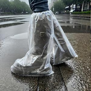 10 Pairs Waterproof Boot Covers for Rain - Disposable Plastic Rain Shoe Covers - Non-Slip Indoor Outdoor Rain Cover for Shoes, Plastic Overshoes for Men Women -Water Proof Boot Protector Clear