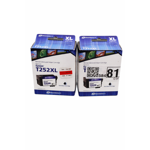 REMANUFACTURED INKJET CARTRIDGES, Epson T252XL, BLACK INK ONLY, Two Packs