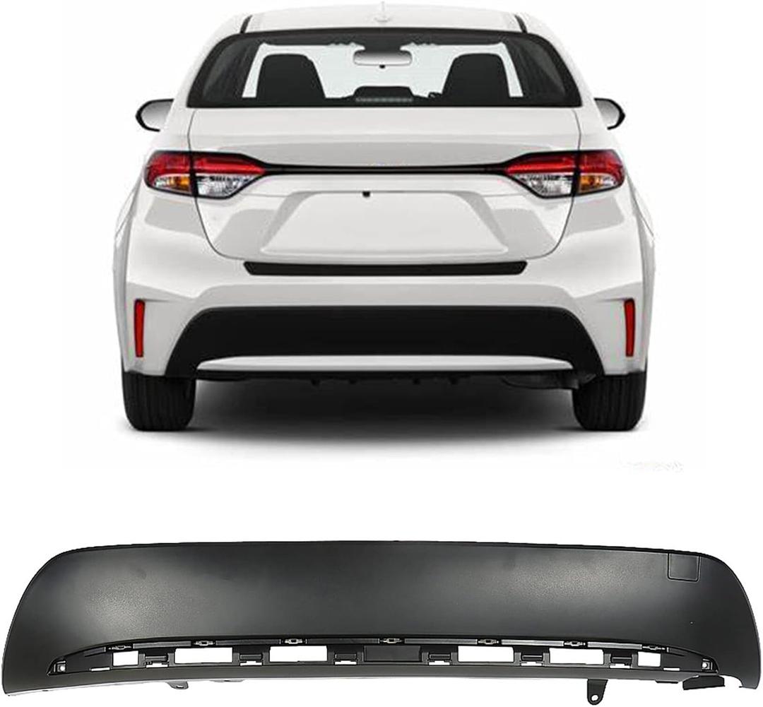 Matte Black Rear Bumper Lower Molding Trim Cover Replacement for Corolla LE XLE 2020 2021