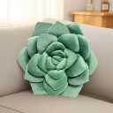 Plant-Inspired Pillow - Hand-Stitched Plush Decorative Throw Pillow, 3D Flower Plant Cushion, Plush Pillows for Bedroom, Living Room, and Home Decoration, 25cm/9.8in