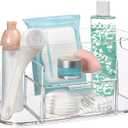 STORi Bliss Clear Makeup Organizer for Countertop, Divided Bathroom Organizer & Storage Drawer, Makeup Brush Holder, Cosmetic & Nail Polish Organizer 