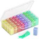 32-Grid Diamond Painting Storage Container, Transparent Square Diamond Art Storage Case, Suitable for Beads, Crafts, Nail Art, DIY