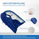 Face Down Pillow for Sleeping, Prone Pillow for Vitrectomy or Retinal Surgery, Adjustable Height Face Down Sleep, Retina Lying Eye Surgery Recovery (Velvet-Dark blue)