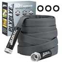 PLYPLYE Garden Hose 50ft, Made of TPU(Not PVC), Ultra-Light & Flexible Water Hose, Non-Shrinking, Easy to Store, Drinking Water Safe Material, All-weather, Black&Gray