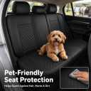 Black Thick Nappa Leather 3D Contoured Automotive Car Seat Covers Full Set
