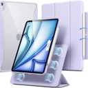 ESR for iPad Air 11 Inch Case 2025 M3/M2, iPad Air 7th/6th/5th/4th Gen Case (2024/2022/2020) 10.9 Inch with Pencil Holder, Removable Magnetic Cover, Vertical Stand, Rebound 360 Series, Light Purple